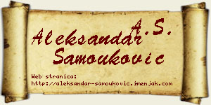Aleksandar Samouković vizit kartica